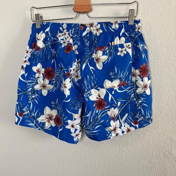 Boss Beach Mens Piranha Blue Floral Swim Trunks Small - Picture 6 of 9
